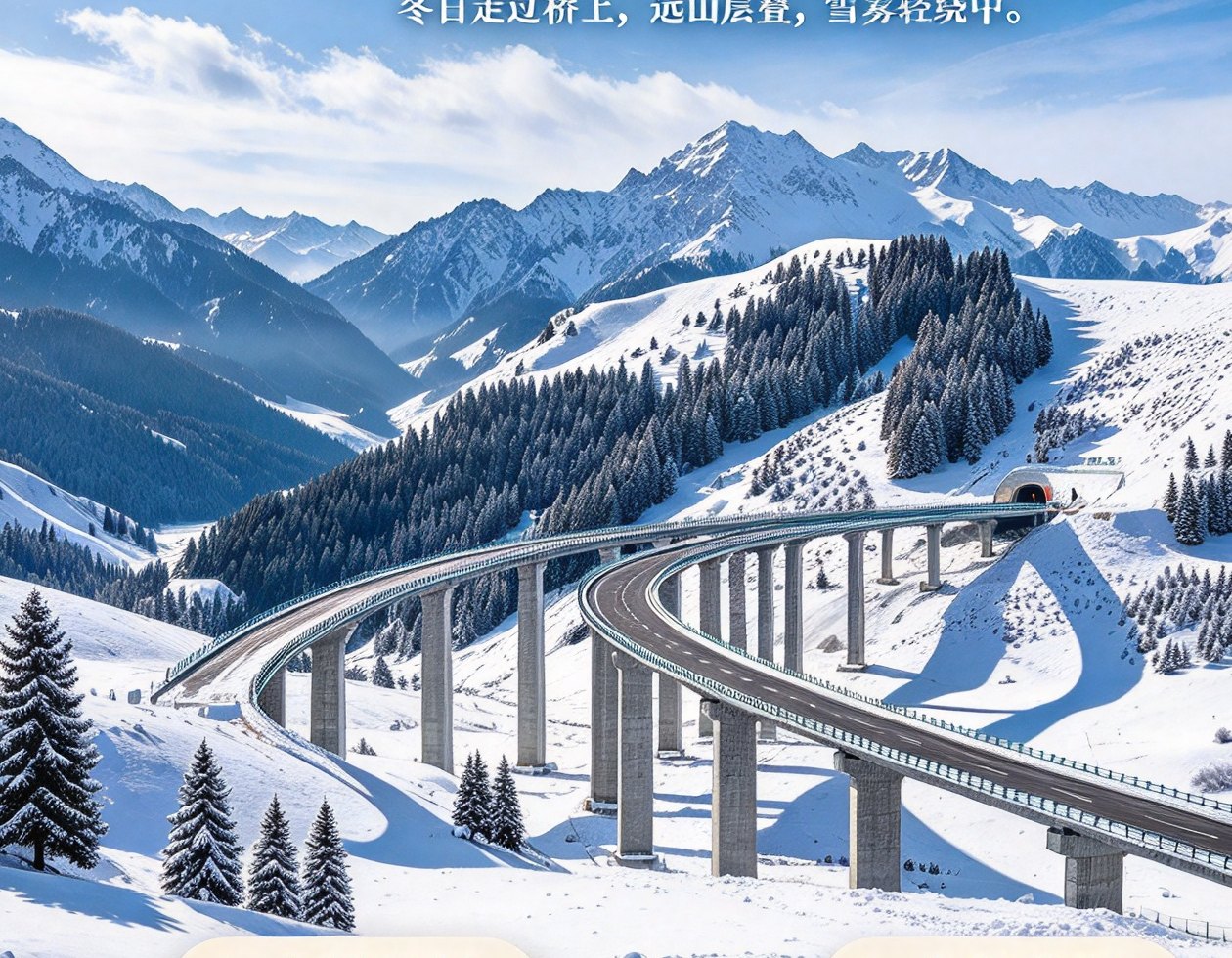 果子沟大桥雪中天堑